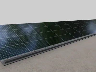 Solar Panel Steel Construction Type 16 3D model