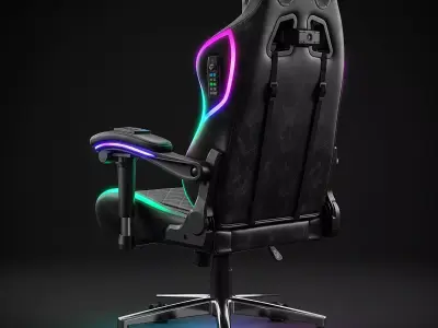Modern Gaming Chair - High-end ergonomic desk chair  3D model