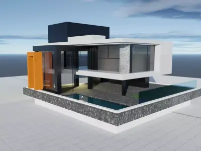 House 5  Low-poly 3D model