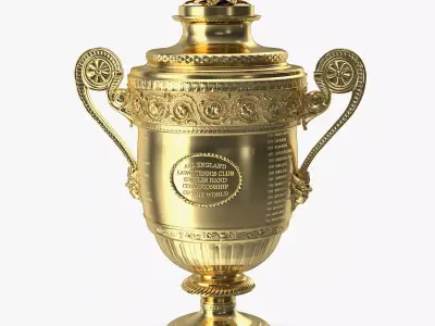 Wimbledon Cups Men 3D model