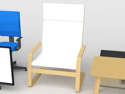 Interior Assets Low poly Low-poly 3D model