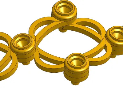 Bangle into ring cad file 3D print model