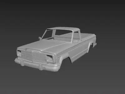 Jeep J10 1986 Body For Print 3D print model