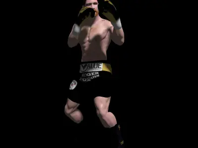 Canelo Alvarez Low-poly 3D model