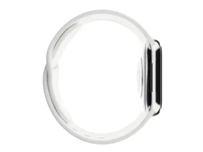 Apple Watch Series 8 Sport Band Silver Stainless Steel Color Low-poly 3D model