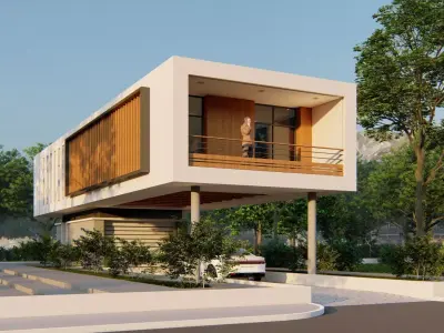 MODERN SMALL HOUSE 3D model