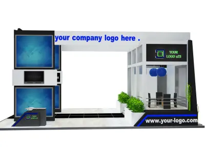  Booth Exhibition Stand a505  3D model