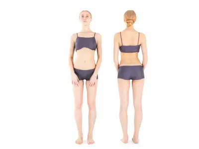 Female sport 08 Low-poly 3D model