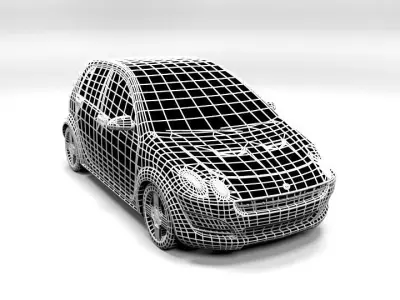 SMART FORFOUR LOWPOLY Low-poly 3D model