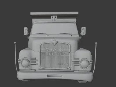 Man 520 Oldschool Truck Low-poly 3D model