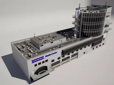 Nurburgring Racetrack Ravenol Media Center  3D model