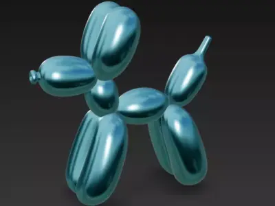 Balloon dog 01 collectable Free 3D print model