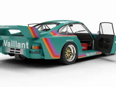 Porsche 935 K2 1977 Kremer  Racing HQ 3D model