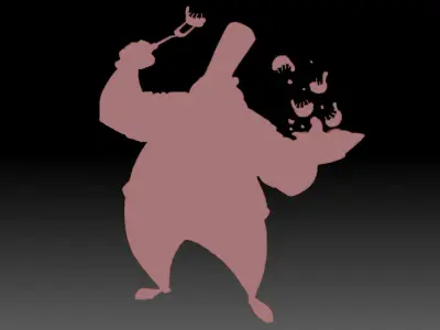 Chef cheerful 3D print model