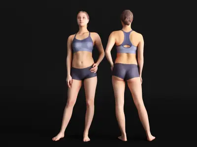 Female sport  21 Low-poly 3D model