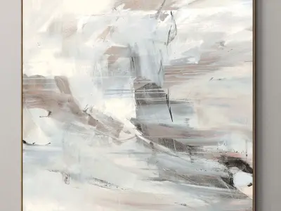 Plaster two square photo frames 55 Low-poly 3D model