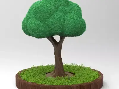 3D apple tree  3D print model
