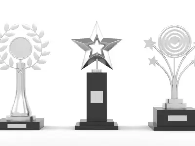 Trophy Cups 3D model 39