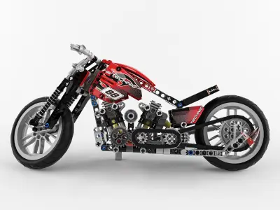 Lego Technic Motorbike Alternative 3D model