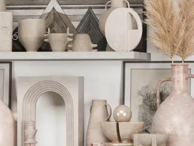 Decorative Set Rustic style 06 3D model