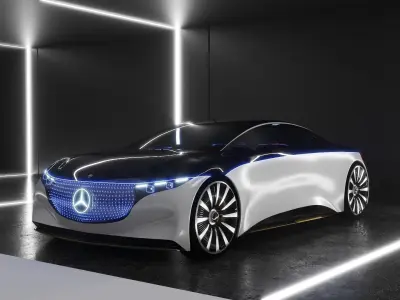 Mercedes Benz EQS VISION concept 3D model