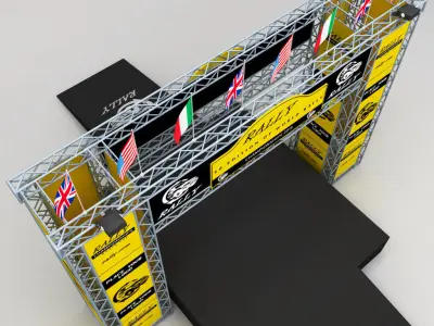 WRC motor sport podium 3D model