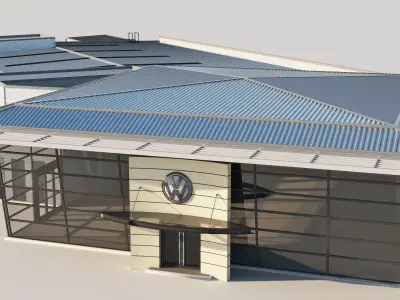 Volkswagen office building 3D model