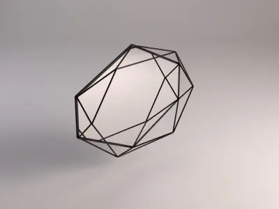 MIRROR---Tray geometric shape hanging from ceiling 3D model