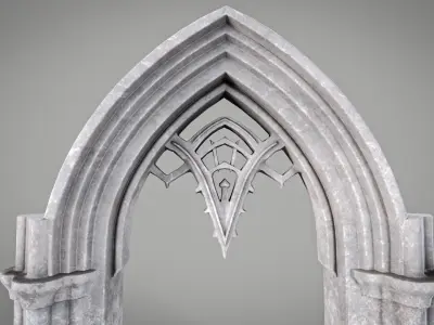 LowPoly Gothic Arc type 1 Low-poly 3D model