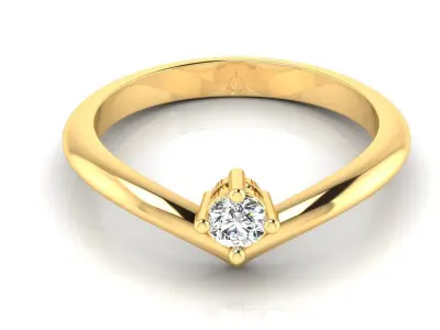 Ring M39 The luxury female ring with gems wedding 3D print model