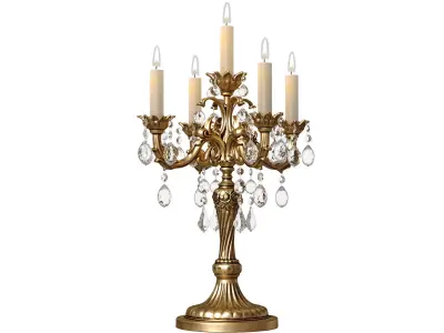  Classic Antique Tabletop Candelabra Candle Holder Candlestick  3D model