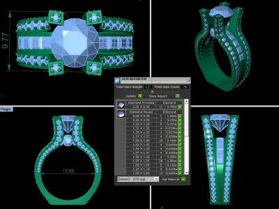 Woman Wedding Ring 185 3D print model