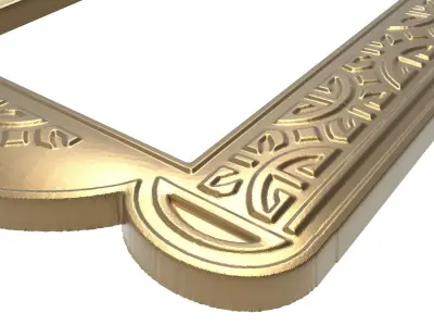 carved frame 3D model