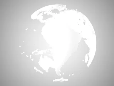 Globe Shell White 3D model