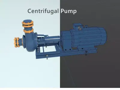 Centrifugal Pump Low-poly 3D model