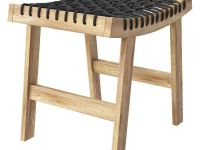 IKEA STACKHOLMEN Stool outdoor light brown stained 3D model