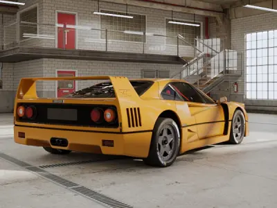 Ferrari F40 1987 - Car Classic Low-poly 3D model