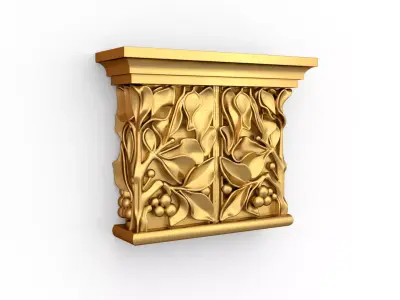 Decorative Bracket carved classic cnc 3d printing 06 3D print model