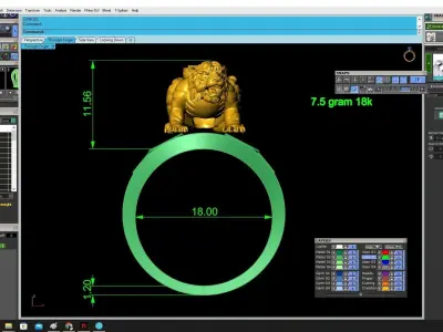 Luxury Fengshui Pixiu Ring for Men 3588 3D print model