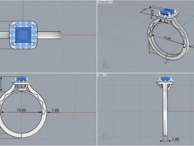 ring code 121 3D print model