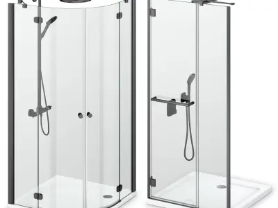 Cabin showers Radaway Carena black 3D model