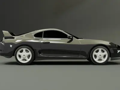 TOYOTA SUPRA - Black Metallic 3D model