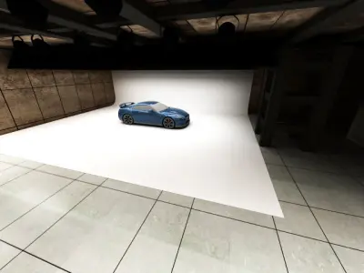 studio render 6 nissan gt-r sports car Low-poly 3D model