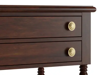 Antique Two-Drawer End Table 3D model