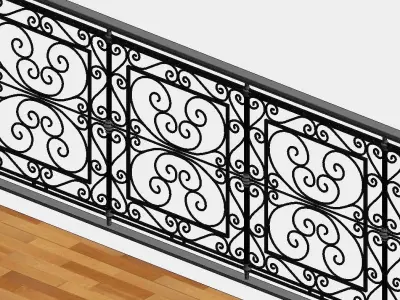 Classic Railing Revit Family type 013 3D model