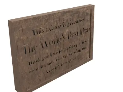 Plaque awarded to the best Dad 3D print model