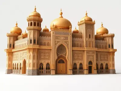 Golden Palace Architecture model pack Low-poly 3D model