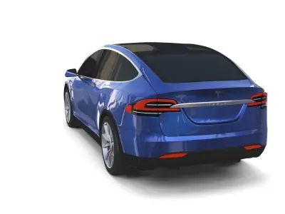 Tesla Model X Blue 3D model
