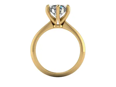 Solitaire Diamond Women Ring R5 3D print model purchase