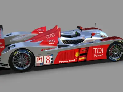 Audi R-10 TDI 24 Lemans 2010 3D model